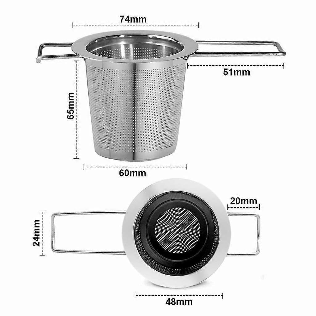 Tea Strainer Tea Filter Made of 304 Stainless Steel with Foldable Handle Design Reusable Extra Fine Mesh Strainer - Image 5