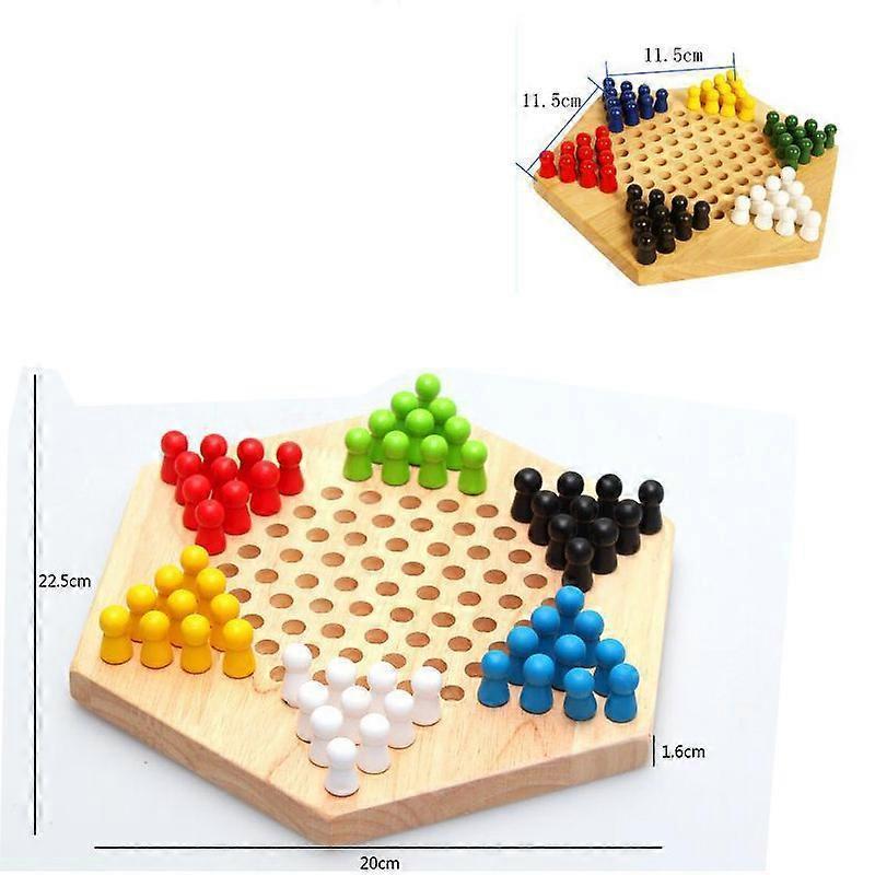 Chinese Checkers Wooden Building Board Games for babies Classic Set Halma Halma Family Strategy Pieces - Image 4