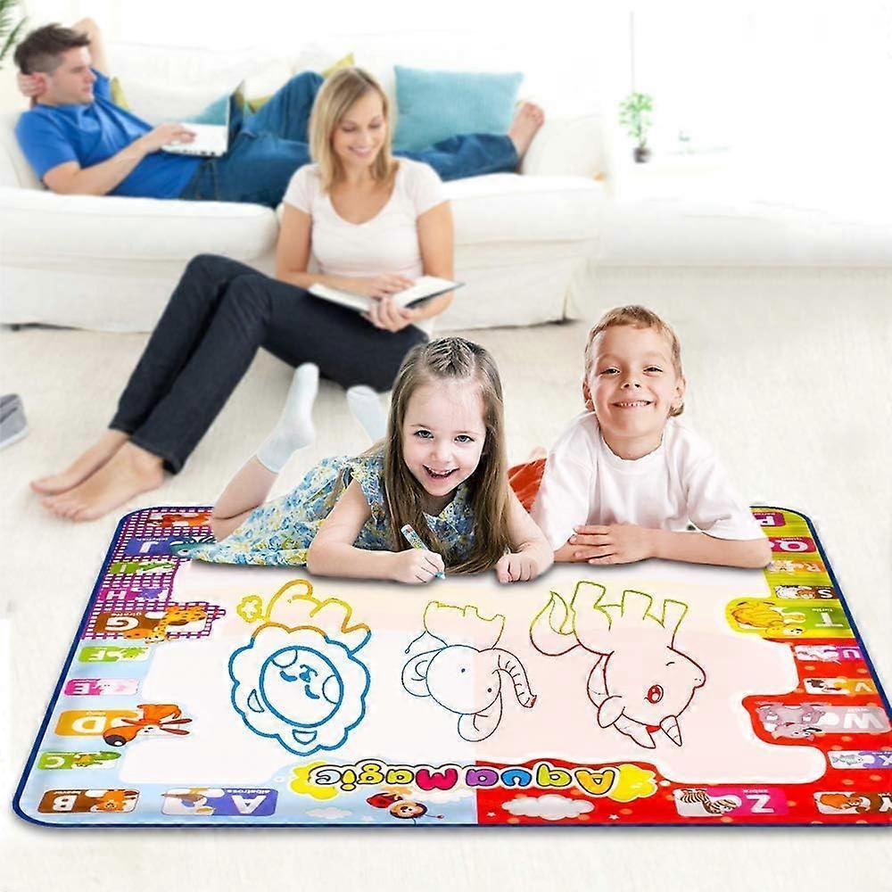 Water Doodle Mat, Large babies Painting Mat, Clean Drawing Mat with Neon Colors, Educational Toys for 3 4 5 6 Year Old babies babiess Boys Girls - Image 4