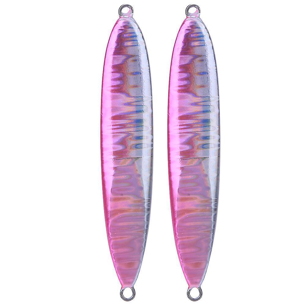 2Pcs Simulation Fish Shape Lure Bait Fishing Tackle Vivid Swimming Posturepink - Image 2
