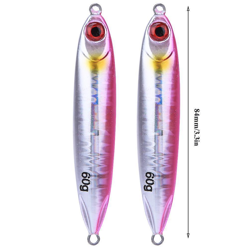 2Pcs Simulation Fish Shape Lure Bait Fishing Tackle Vivid Swimming Posturepink - Image 3