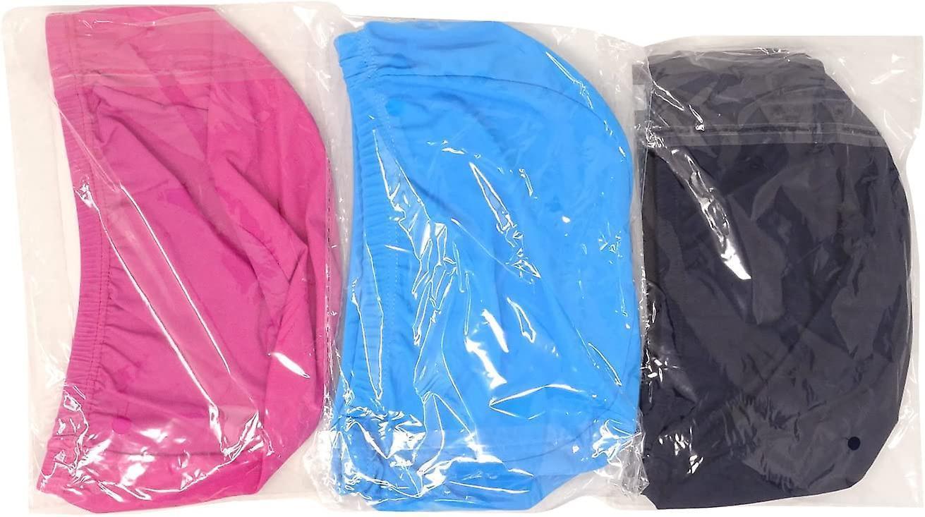 3PCS Solid Color Swim Cap Swimming Cap Swimming Hat for Teenager and Adult(not for Long Hair) - Image 5