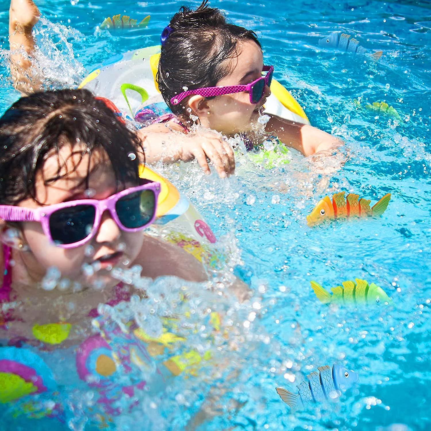 6 Pieces Sinking Fish-Shaped Swim Toys Pool Diving Toys Underwater Sinking Swimming Pool Toy - Image 3