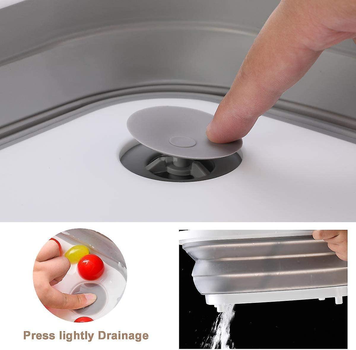 Camping Bowl 3-in-1 Portable Chopping Board Kitchen Board Drain Basket Foldable Bowl Washing Bowl - Image 4