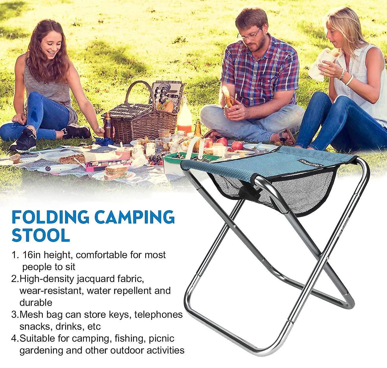 Camping Stool, Ultralight folding stool with Carrying Bag, 15.7inch for Ultralight Portable - Image 3