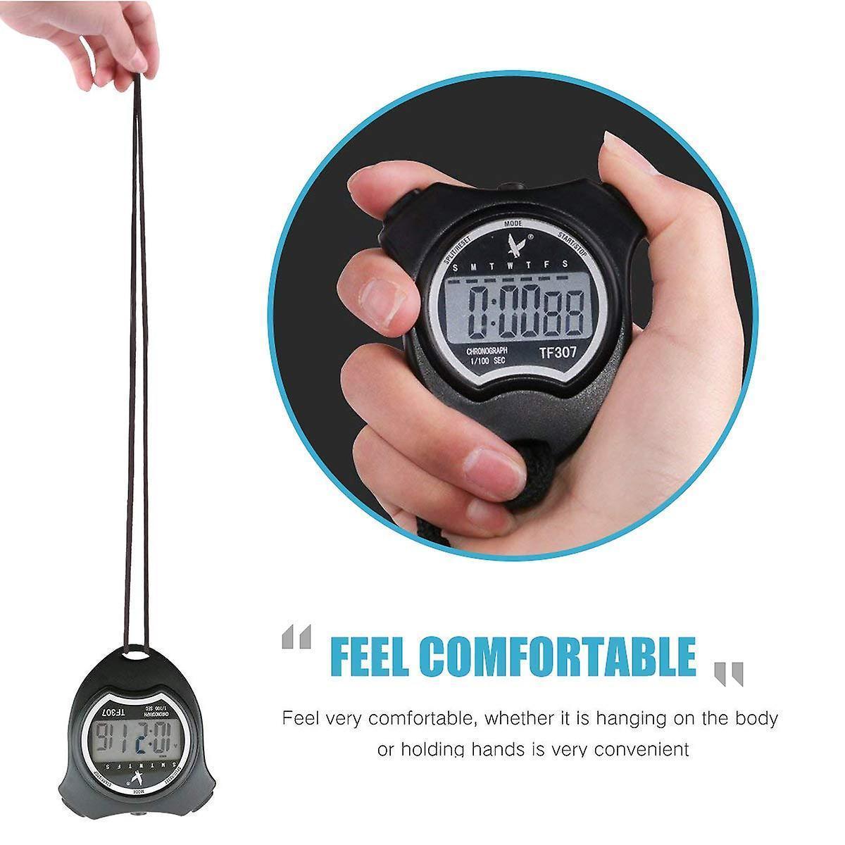 Digital Sport Stopwatch Watch, Digital Stopwatch with Alarm/Calendar for Swimming Football, Sports - Image 2