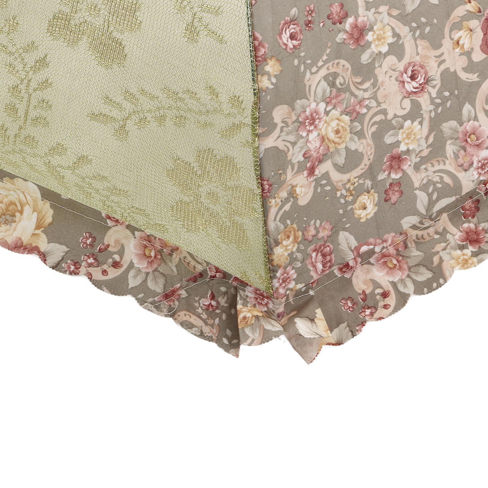 Mesh Food Cover Foldable Pop Up Food Cover Net Floral Print Food Tent for Home Outdoor Picnic Purple - Image 4