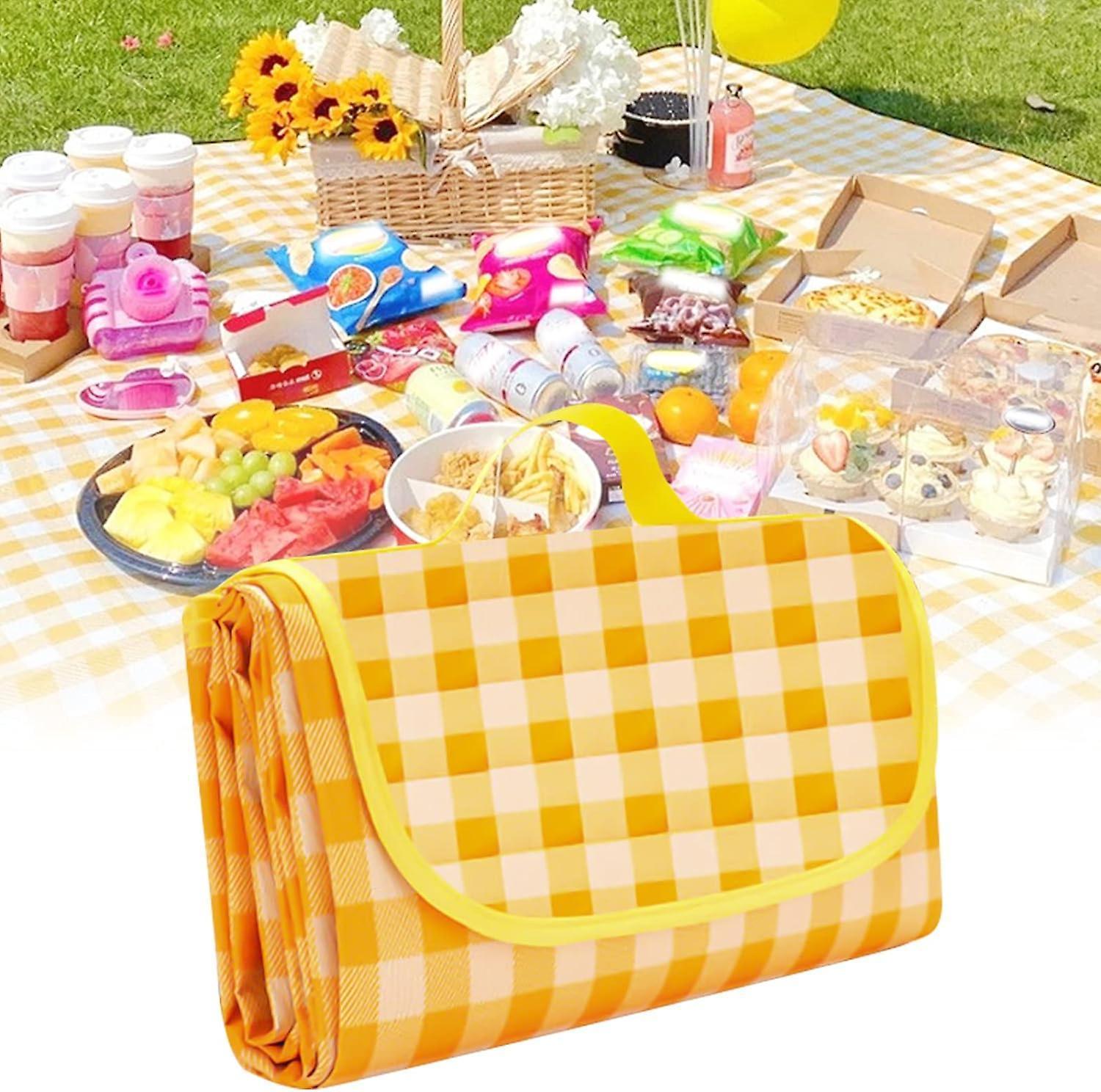 Picnic blanket waterproof picnic beach carpet pattern - Image 1