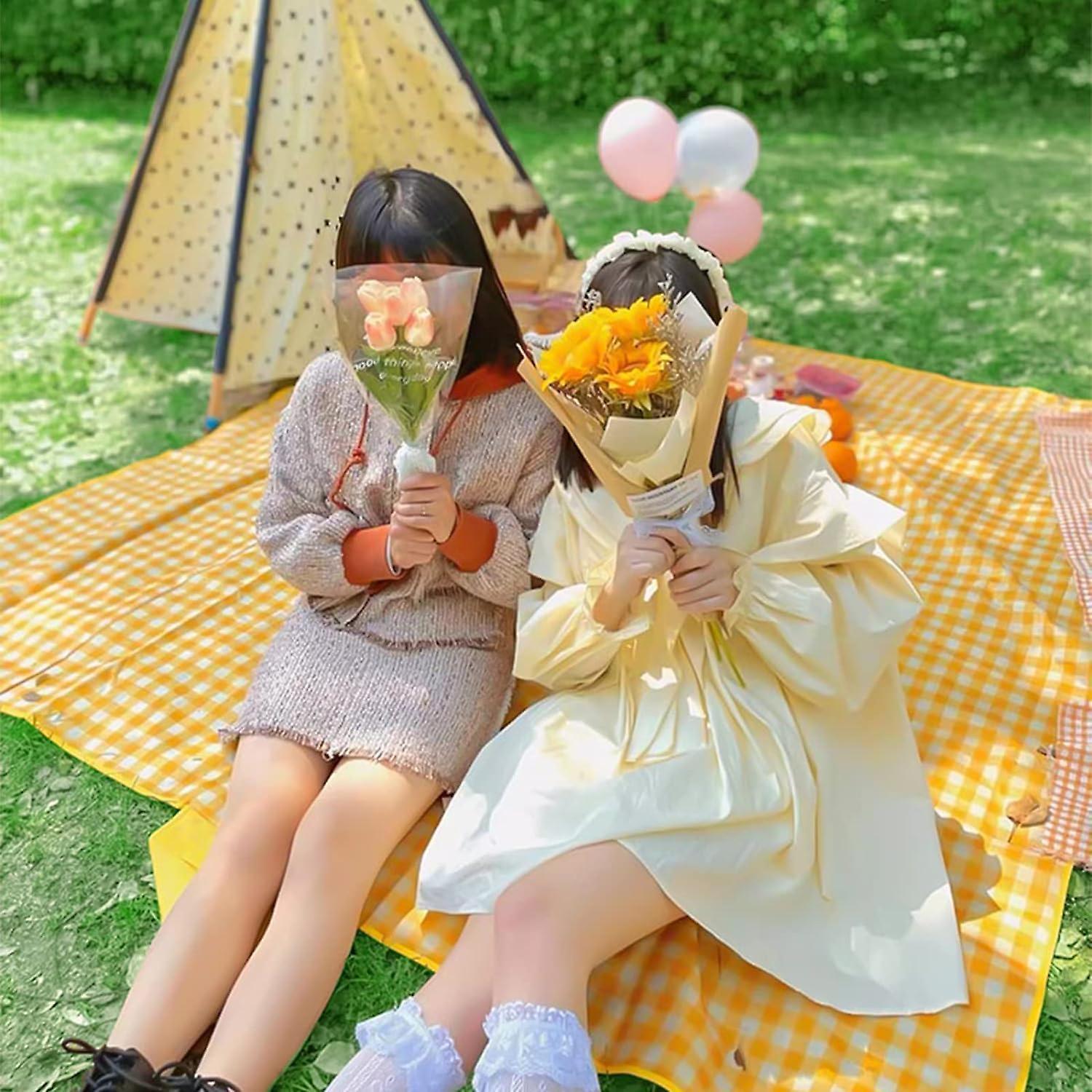 Picnic blanket waterproof picnic beach carpet pattern - Image 3