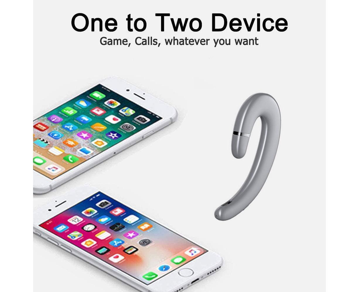Ear Hook Wireless Headphones - Non Ear Plug - Noise Cancelling Single Ear Headset with Mic - Image 2