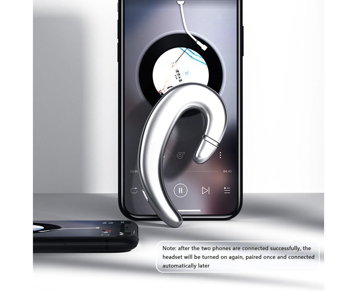 Ear Hook Wireless Headphones - Non Ear Plug - Noise Cancelling Single Ear Headset with Mic - Image 5