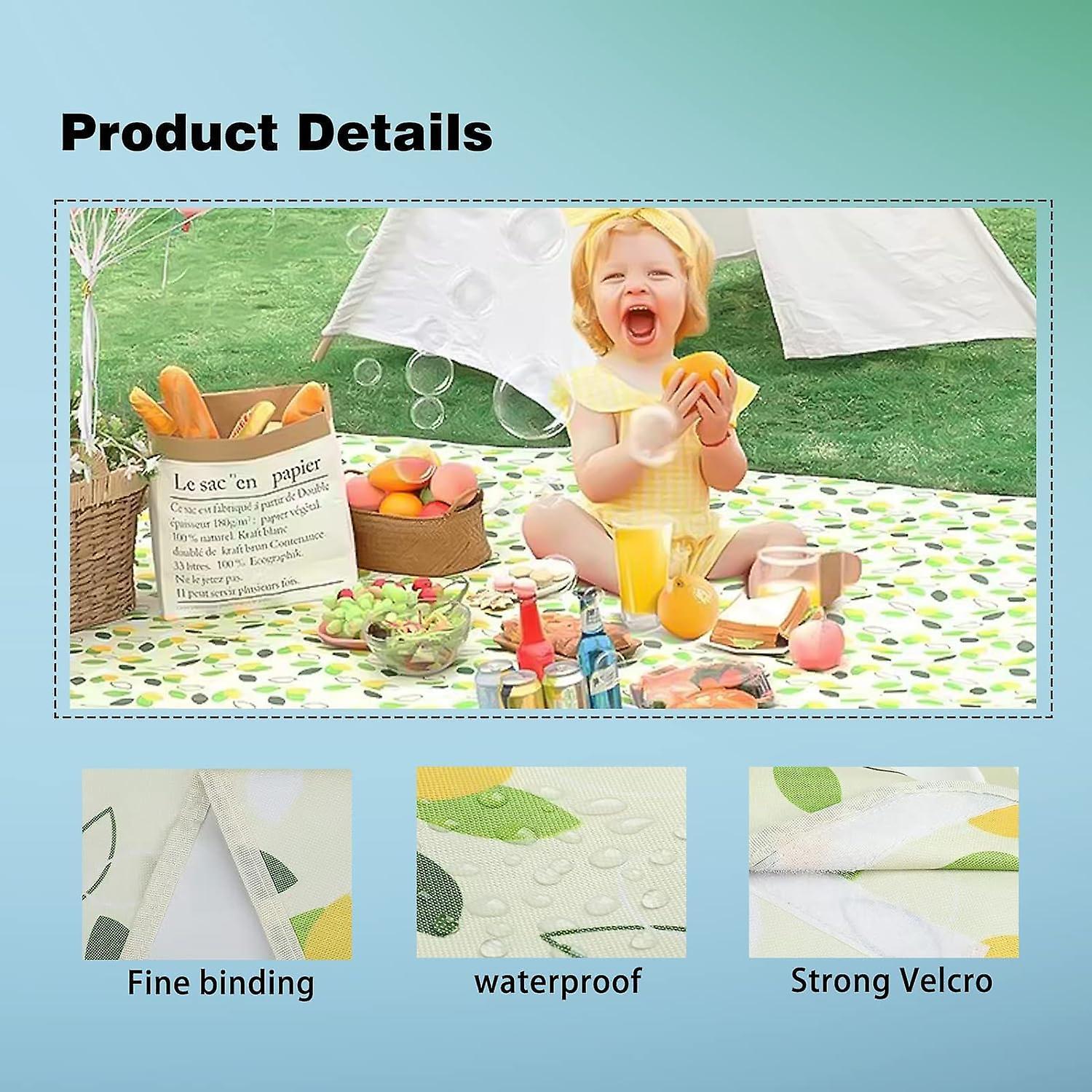 Picnic blanket waterproof picnic beach carpet pattern - Image 3