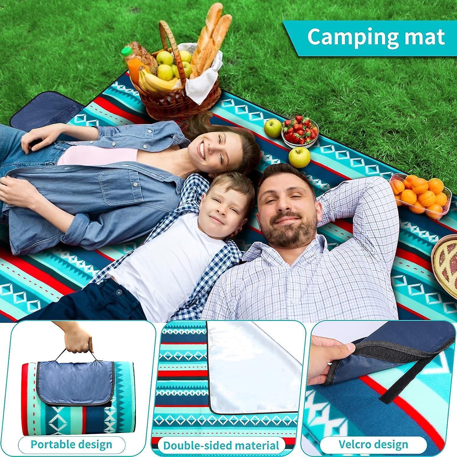 Picnic blanket waterproof picnic beach carpet pattern - Image 4