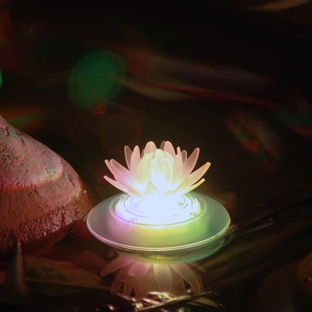 Pool floating light waterproof pool floating pond light lotus solar light for swimming pool pond garden decoration,garden pool light for garden - Image 3