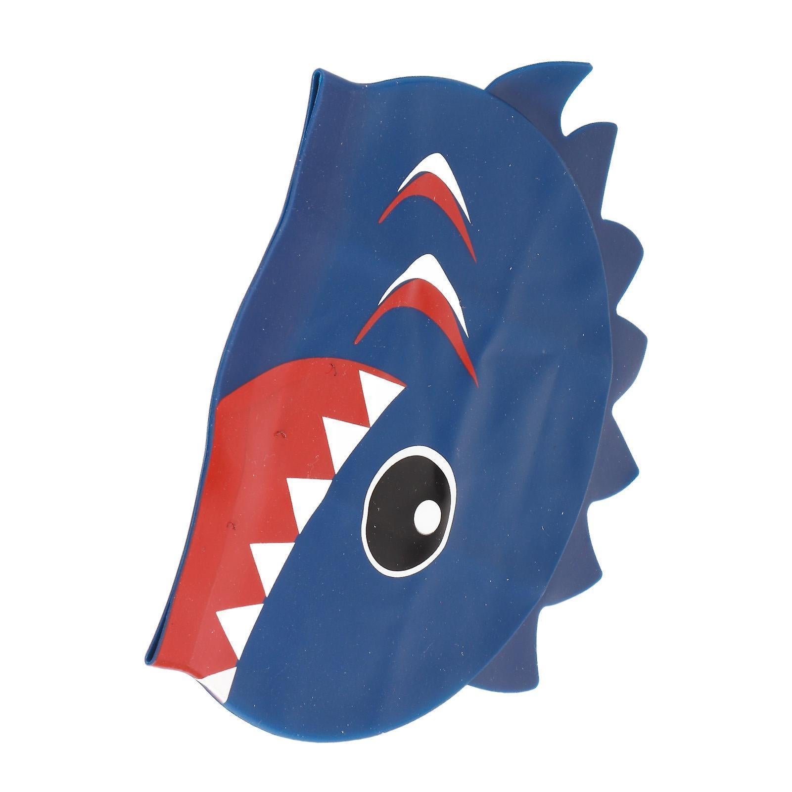 Silicone Swimming Cap Cartoon Pattern Small Fish Cap Swimming Cap Shark Cap - Image 3