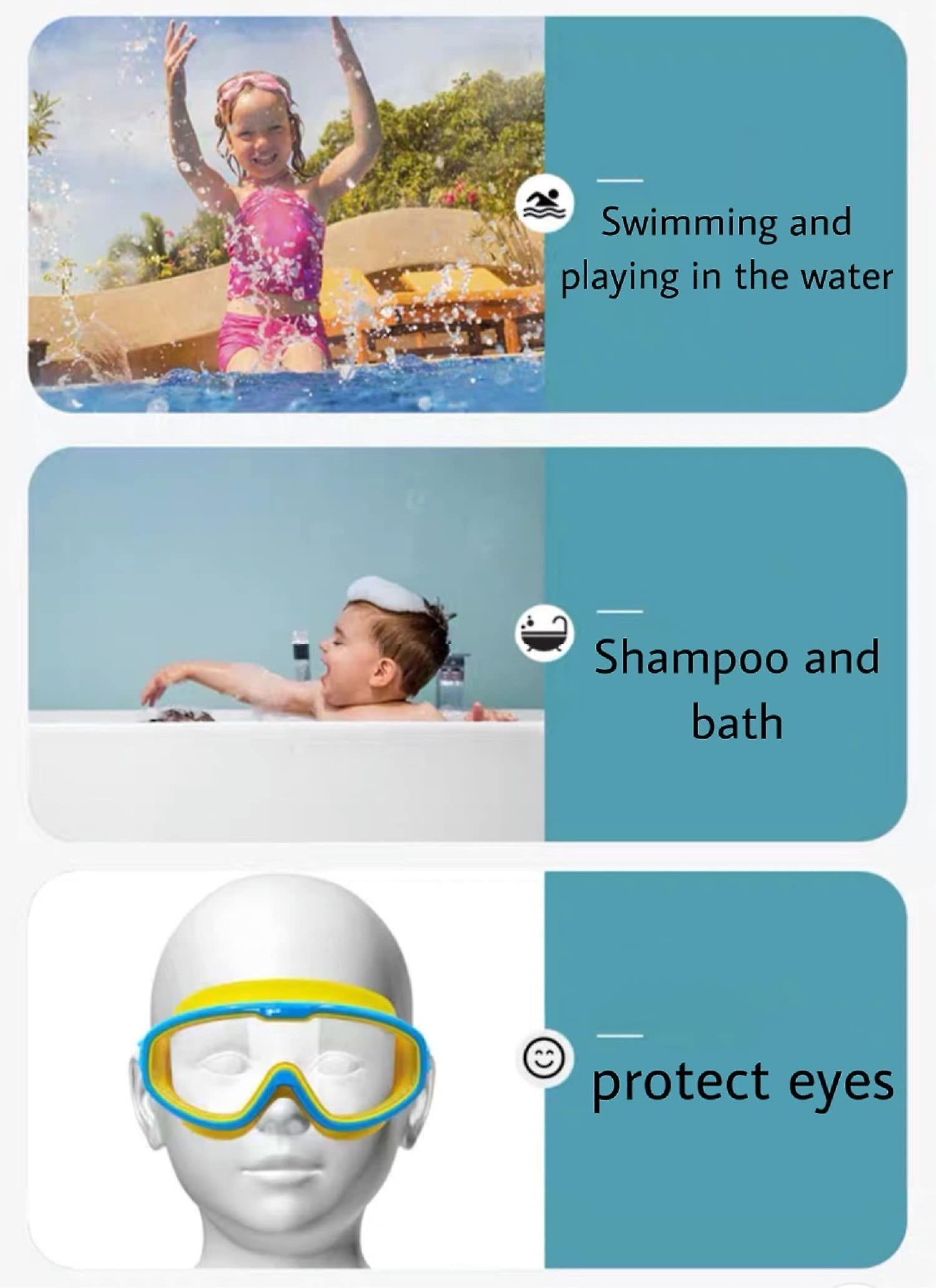 Swimming Goggles, Swimming Goggles  Anti-Fog Anti-Leak UV Protection Large Swim Goggles - Image 4