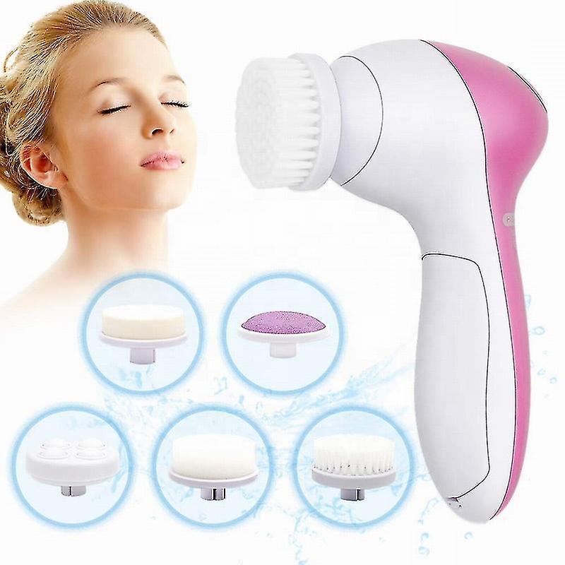 Electric Facial Cleaner 5 In 1 Face Cleansing Brush Wash Machine Spa Skin Care Massager Blackhead Cleaning Facial Cleanser Tools - Image 1
