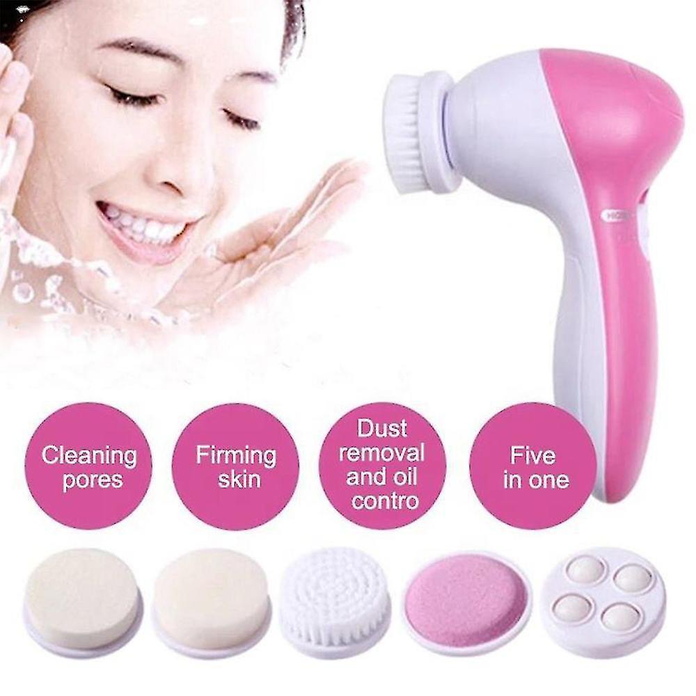 Electric Facial Cleaner 5 In 1 Face Cleansing Brush Wash Machine Spa Skin Care Massager Blackhead Cleaning Facial Cleanser Tools - Image 3