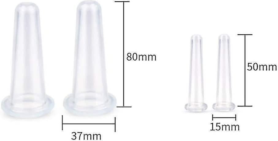 Silicone Facial Cupping Set Face And Eye Cupping Massage Kit Vacuum Massage Cup Anti-wrinkle And Anti-aging Natural Skin Care Beauty Tool(white)4pcs - Image 5