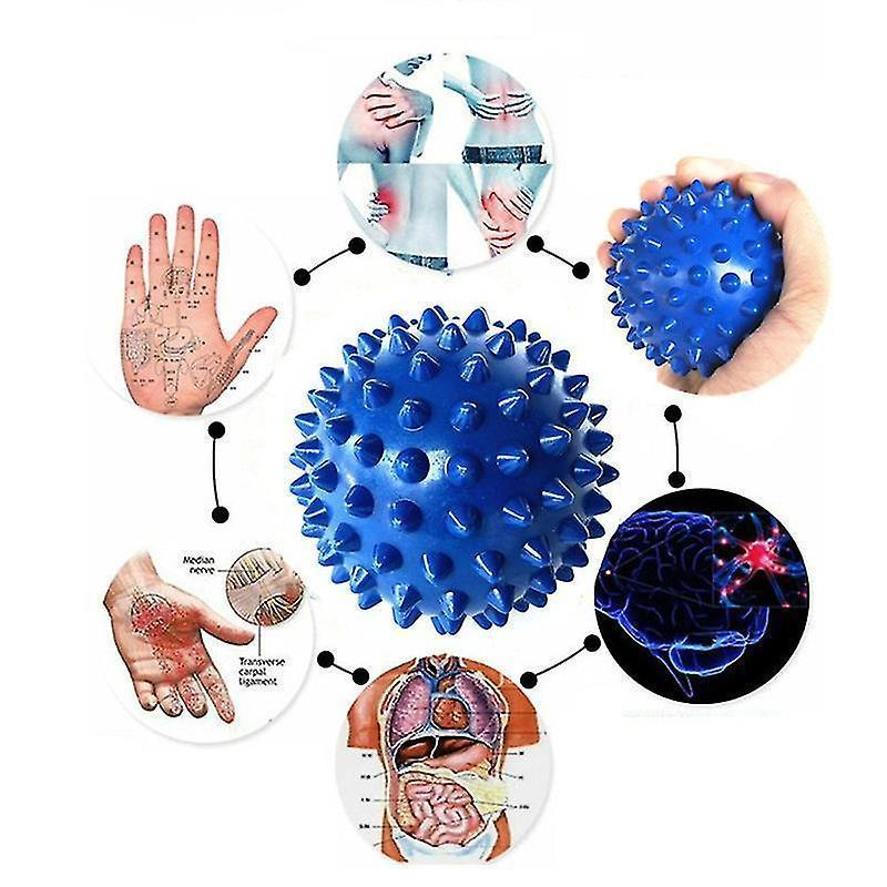 Myofascial Balls Spiky Massage Ball Trigger Point Sport Fitness Hand Foot Pain Relief Plantar Fasciitis Reliever Hedgehog Balls-Red - Image 5