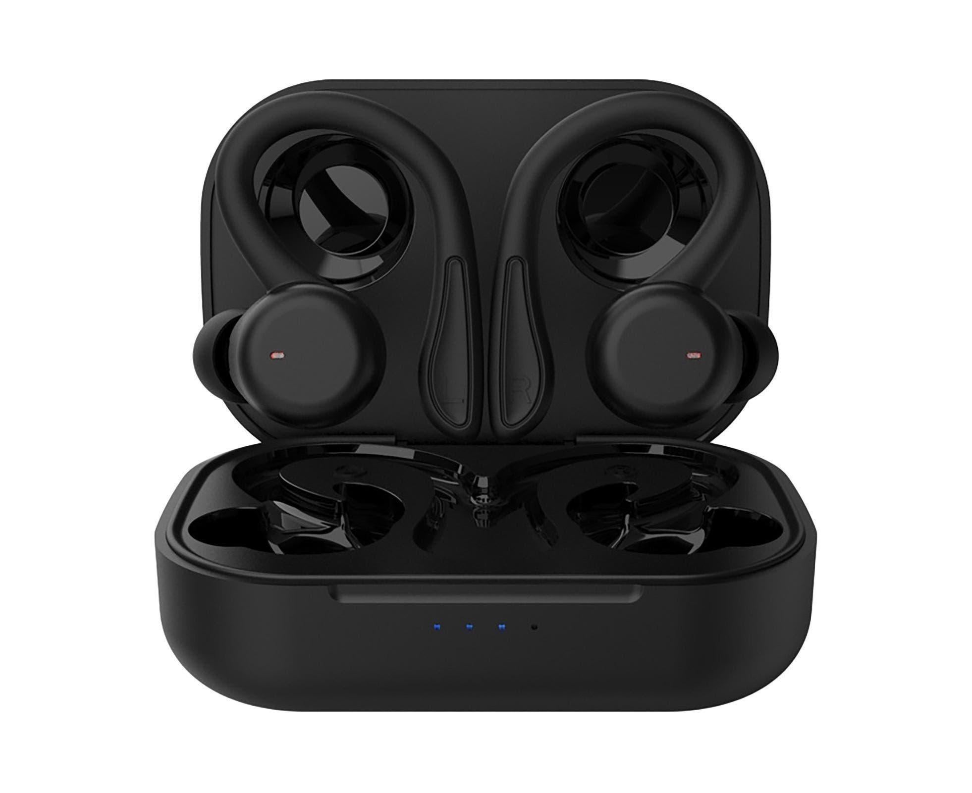 Earphones Ear Hook Touch IPX6 Waterproof Running Black - Image 1