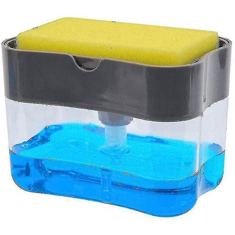 Soap Dispenser Set, Sink Organizer, Pump Soap Dispenser With Sponge Holder, Detergent Dispenser, Kitchen Utensil Holder For The Kitchen - Image 2