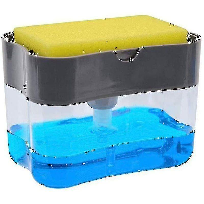 Soap Dispenser Set, Sink Organizer, Pump Soap Dispenser With Sponge Holder, Detergent Dispenser, Kitchen Utensil Holder For The Kitchen - Image 3