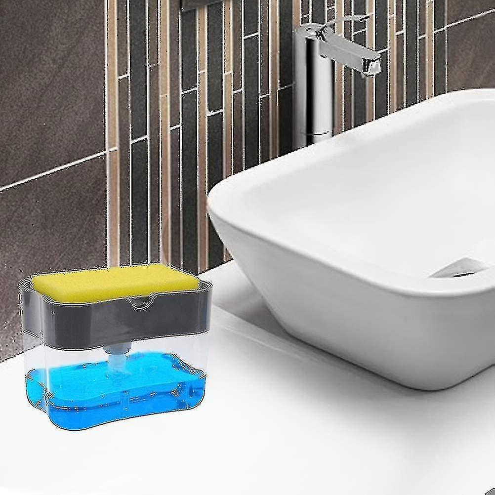 Soap Dispenser Set, Sink Organizer, Pump Soap Dispenser With Sponge Holder, Detergent Dispenser, Kitchen Utensil Holder For The Kitchen - Image 4