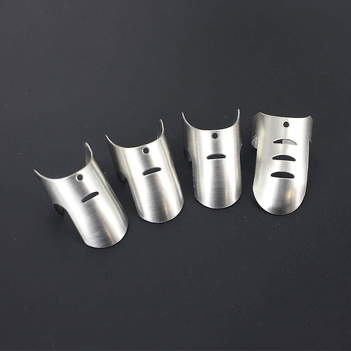 4pcs Kitchen Stainless Steel Finger Nail Protector Hand Cut Guard secure Slice Knife Tool, Kitchen Finger Cutting Protector - Image 2