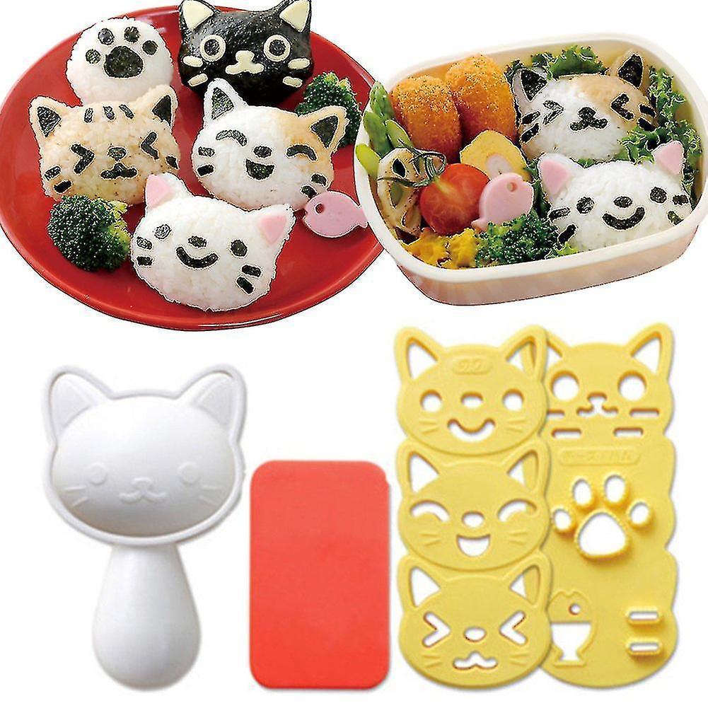 Rice Ball Mold Set Cat Lovely Rice Ball Mold Sushi Mold Pattern Sushi Kitchen Rice Mould Sandwich Diy Kitchen Tools - Image 1