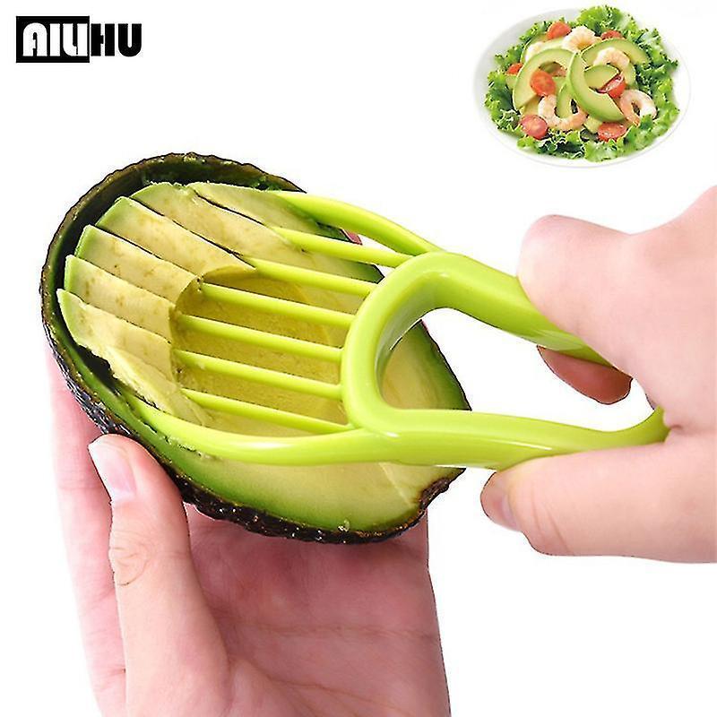 3 In 1 Avocado Slicer Shea Corer Butter Fruit Peeler Cutter Pulp Separator Plastic Knife Kitchen Vegetable Tools Kitchen Gadgets - Image 1