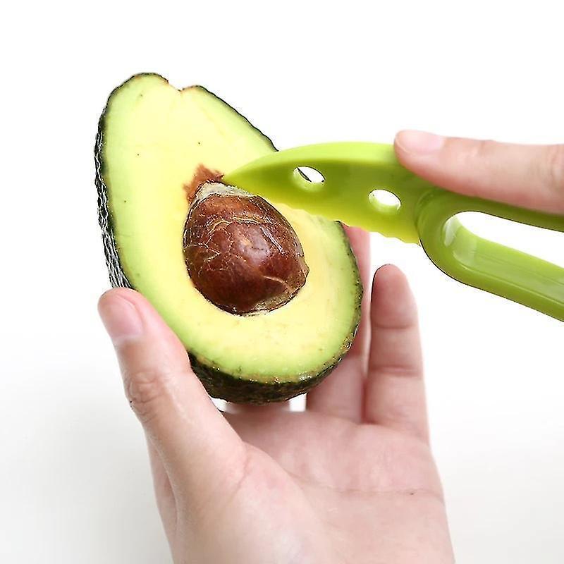 3 In 1 Avocado Slicer Shea Corer Butter Fruit Peeler Cutter Pulp Separator Plastic Knife Kitchen Vegetable Tools Kitchen Gadgets - Image 4