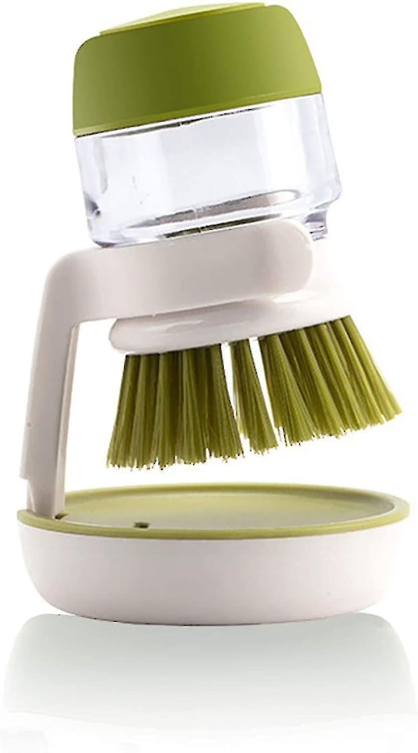 Palm Brush Upgraded,dish Brush Kitchen Soap Dispensing Brush With Storage Stand Dishes Mini Soap Liquid Brush For Kitchen Dish Pot Pan Sink - Image 1
