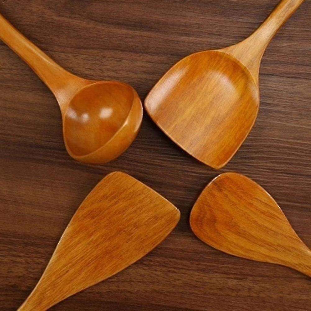 4 Pieces Kitchen Utensil Sets Wooden Cooking Utensil Set - Image 2