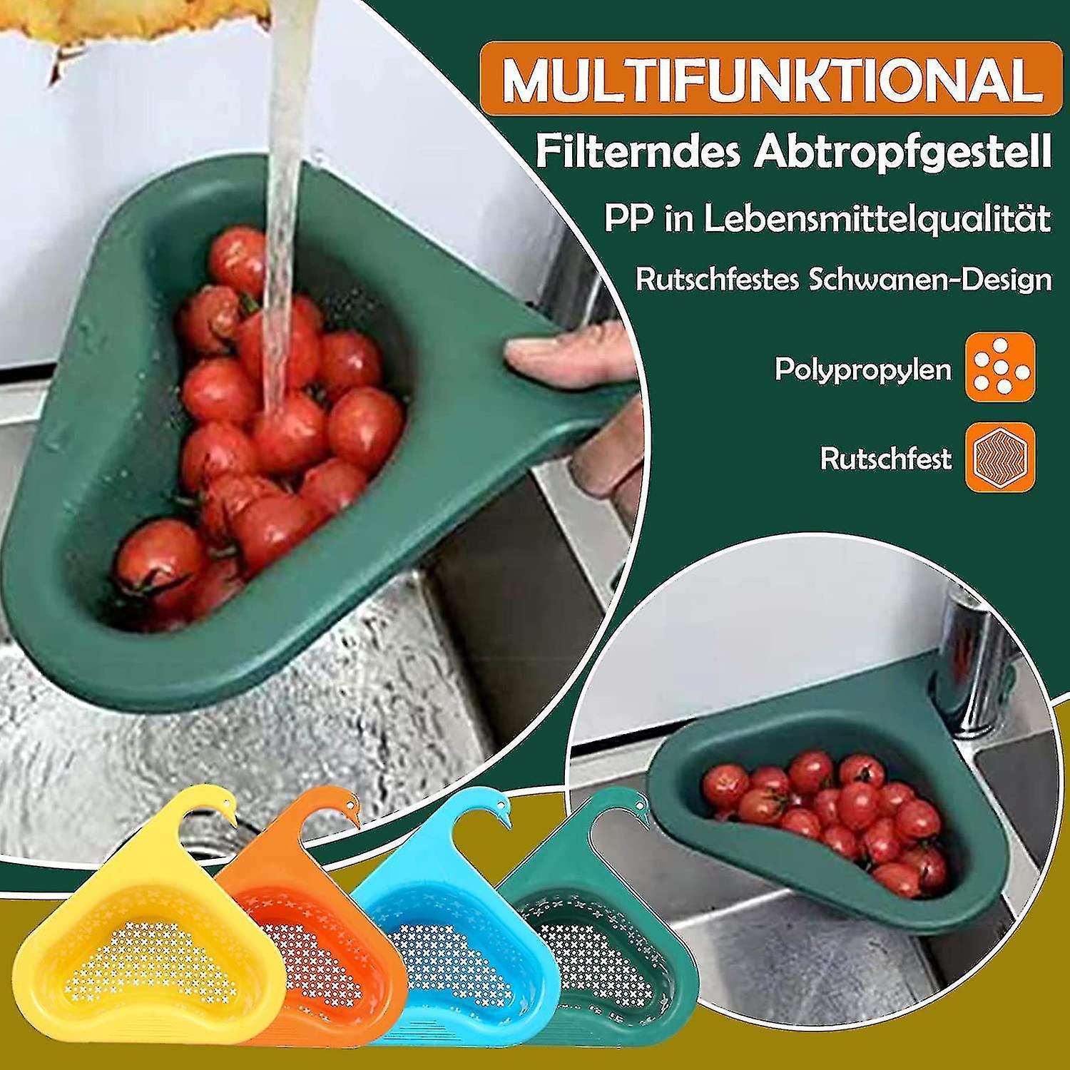 4 Pack Triangular Sink Strainer Basket, Multifunctional Hanging Filter Basket For Kitchen - Image 3