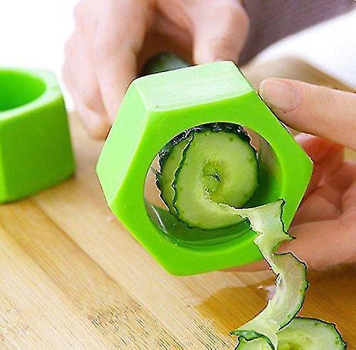 2pcs Creative Kitchen Gadget Spiral Cucumber Slicer Nut Shape Vegetable Cutter - Image 5