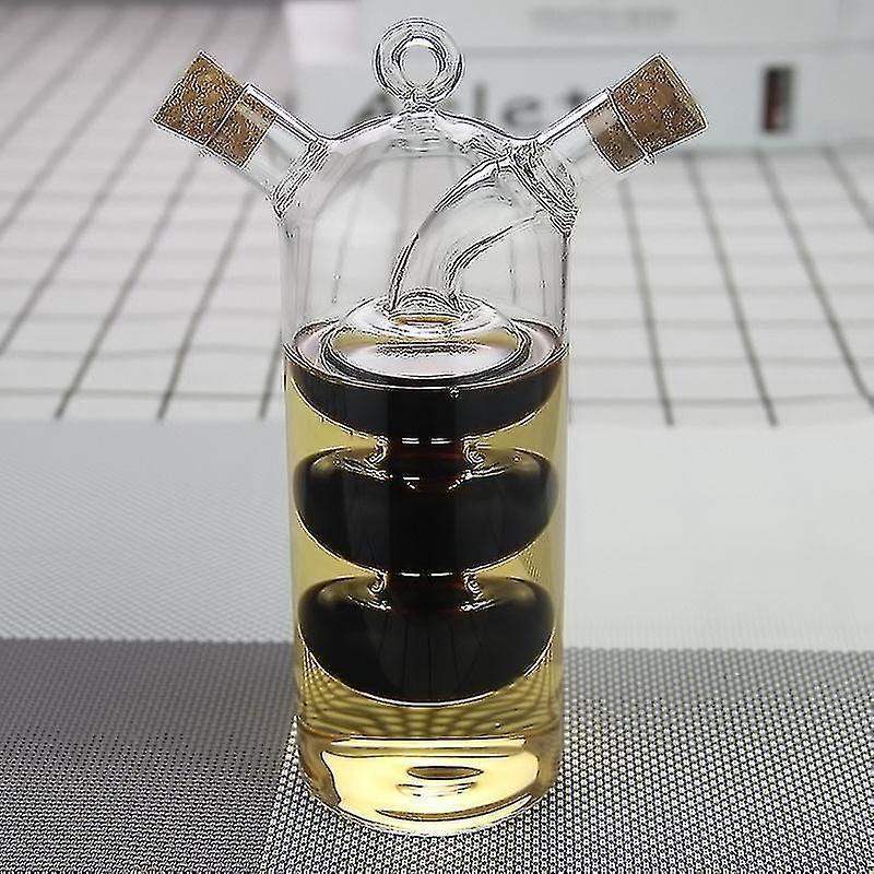 2-in-1 Double Layer Bottle Sauce Oil Vinegar Glass Bottle Condiment Seasoning Sealed Kitchen - Image 5