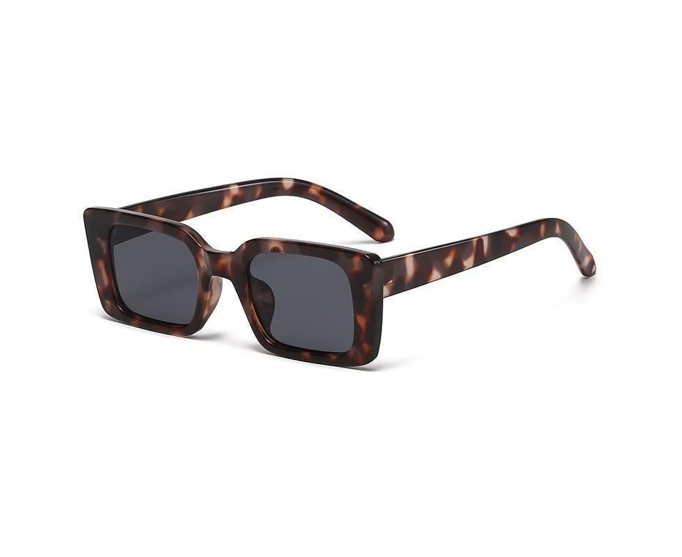 Small Rectangle Sunglasses For Women Retro Gradient Sun Glasses Female Vintage Anti Glare Shades Ladies UV400 - Hawksbill Black - Image 1