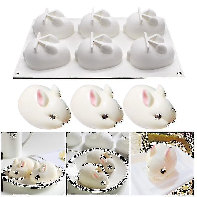 3d Cake Decorating Silicone Molds Rabbit Shape Dessert Cake Mold Baking Silicone Molds Kitchen Tool - Image 1