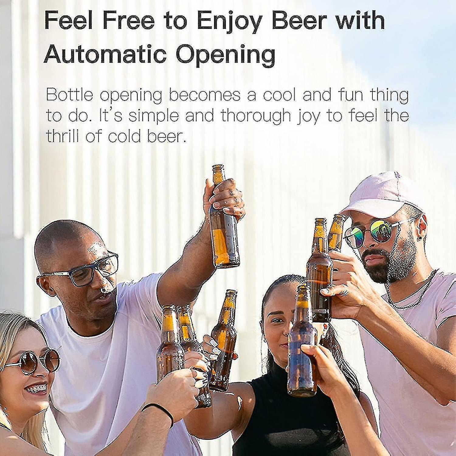 Bottle Opener, Stainless Steel Push Down Automatic Beer Bottle Opener,beer Gifts kitchen Gadgets For Adult - Image 2