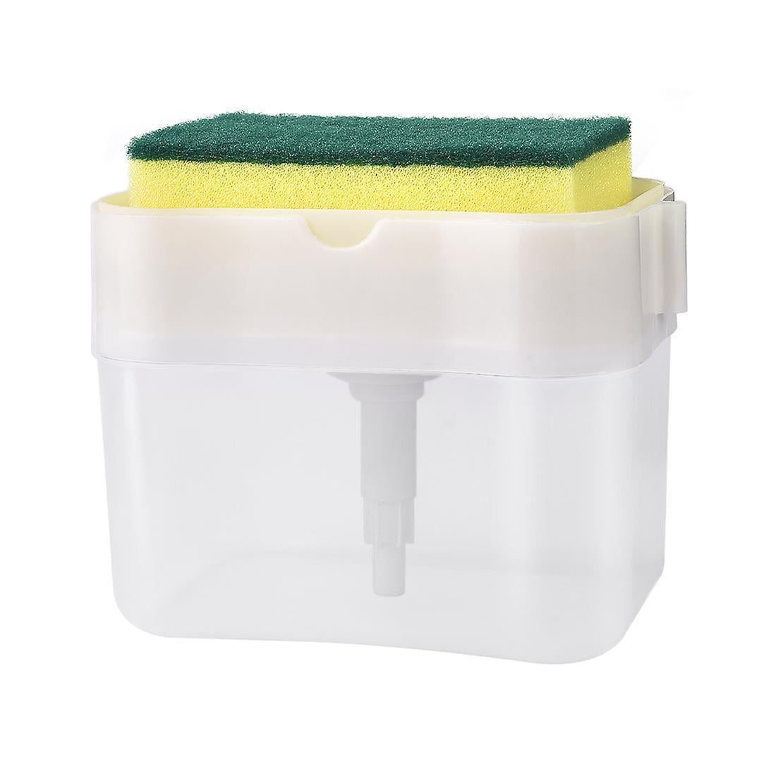 Soap Dispenser Pump With Sponge Manual Press To Clean Liquid Dispenser Container Manual Press Soap Storage Kitchen Tool - Image 2