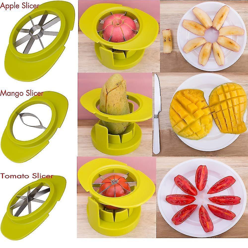 Easy Kitchen Tool 4-in-1 Fruit Mango Peeler Splitter Pitter Remover Apple Pear Corer Cutter Tomato Slicer - Image 4