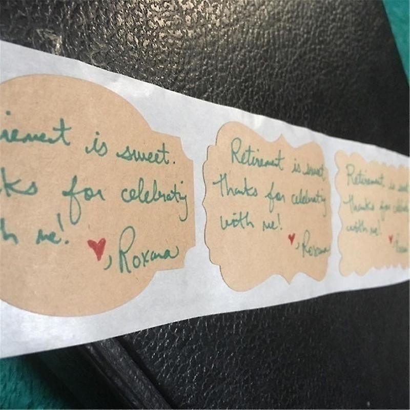 300pcs Vintage Blank Kraft Paper Sealing Sticker Diy Kitchen Classification Baking Packaging Self-adhesive Paper Label Gift Tags - Image 4