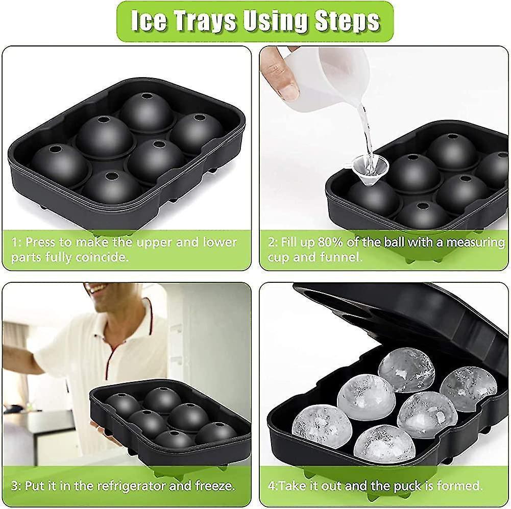 Ice Cube Mold, Silicone Ice Cube Mold, Aibast Ice Cube Mold With Lid, Large Ice Gift - Image 3