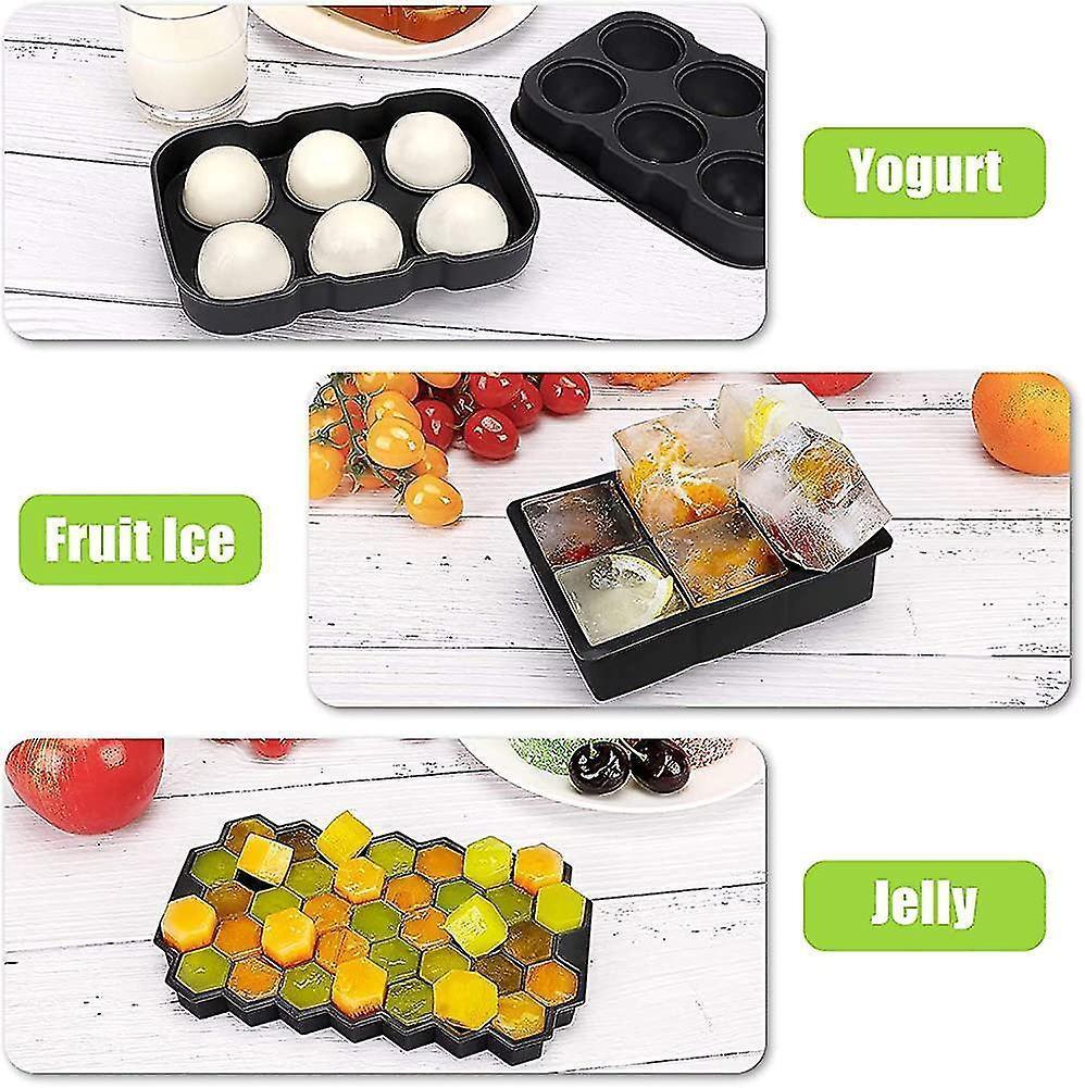 Ice Cube Mold, Silicone Ice Cube Mold, Aibast Ice Cube Mold With Lid, Large Ice Gift - Image 5
