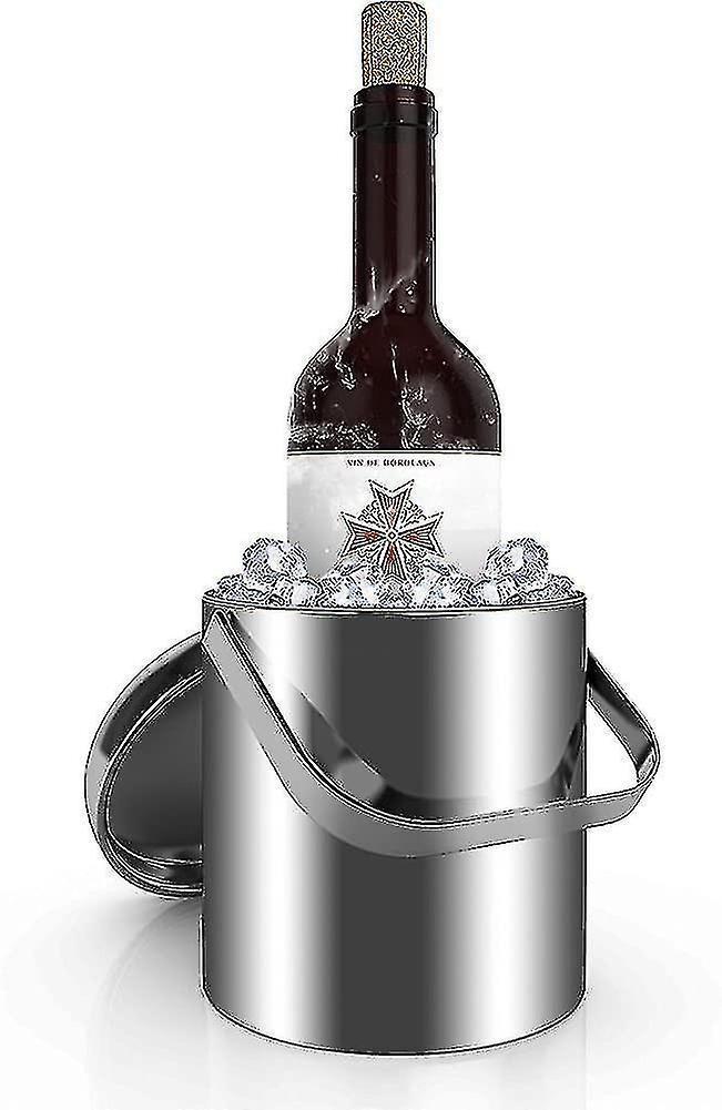 Ice Bucket Ice Bucket Champagne Cooler Ice Cube Container With Tongs And Lid - Image 2