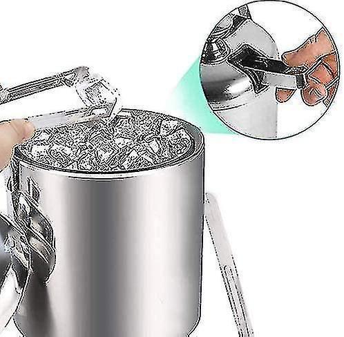 Ice Bucket Ice Bucket Champagne Cooler Ice Cube Container With Tongs And Lid - Image 3