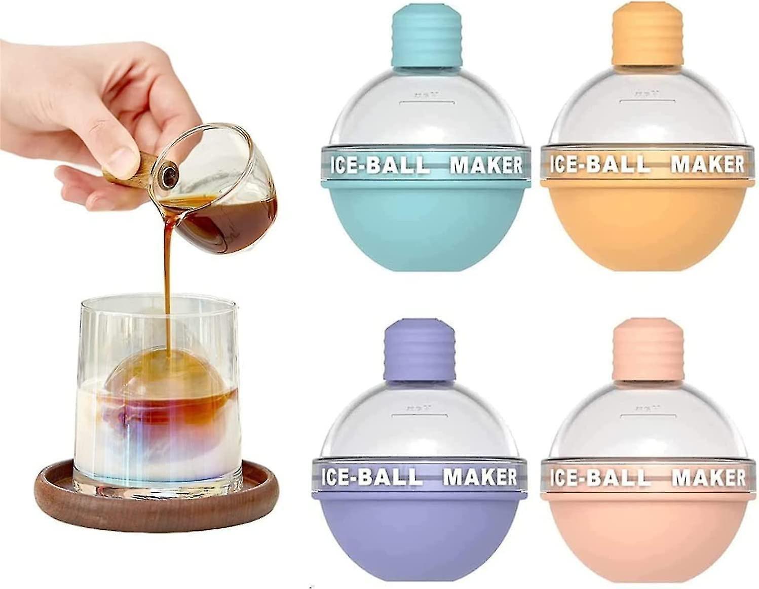 Summer New Creative Light Bulbs Ice Molds,silicone Ice Cube Molds,ice Ball Maker, Whiskey Ice Mold,2.5 Inches Sphere Ice Mold For Whiskey And Cocktail - Image 1