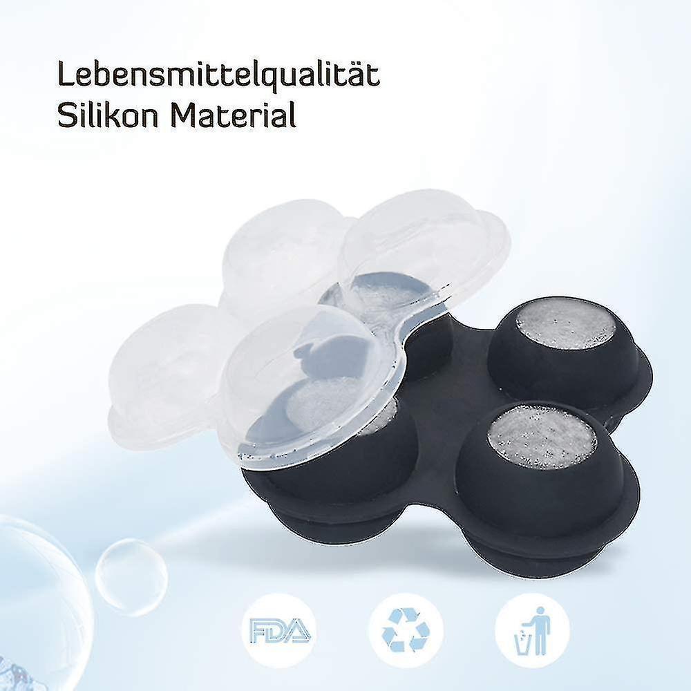 Ice Cube Mold In Pink Shape, Ice Ball Molds 4 Pieces Ice Cube Container Silicone - Image 2