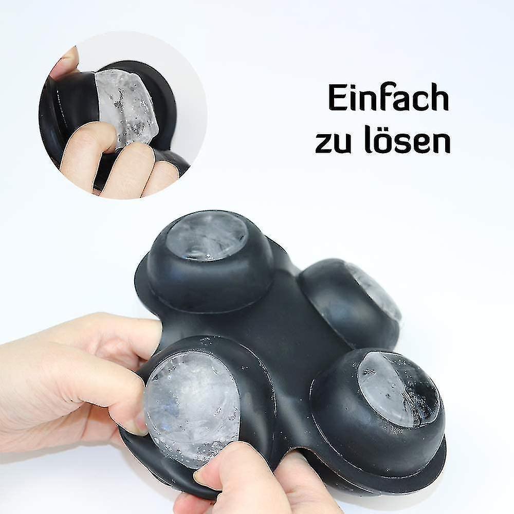 Ice Cube Mold In Pink Shape, Ice Ball Molds 4 Pieces Ice Cube Container Silicone - Image 3